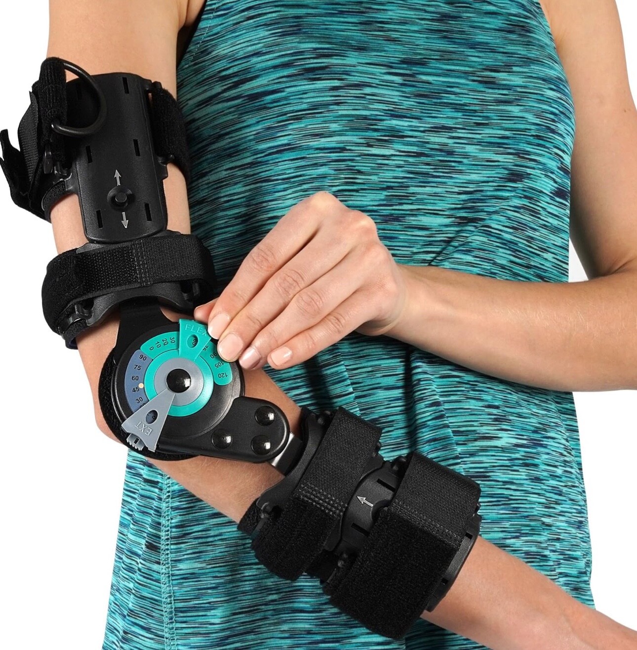 Hinged ROM Elbow Brace,Post OP Elbow Brace Stabilizer Splint Arm Injury Recovery
