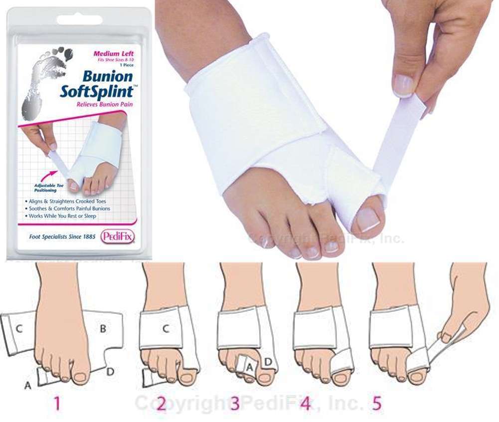 PEDIFIX Foot Bunion Pain Soft Fabric Splint Footsplints Hallux Valgus SoftSplint