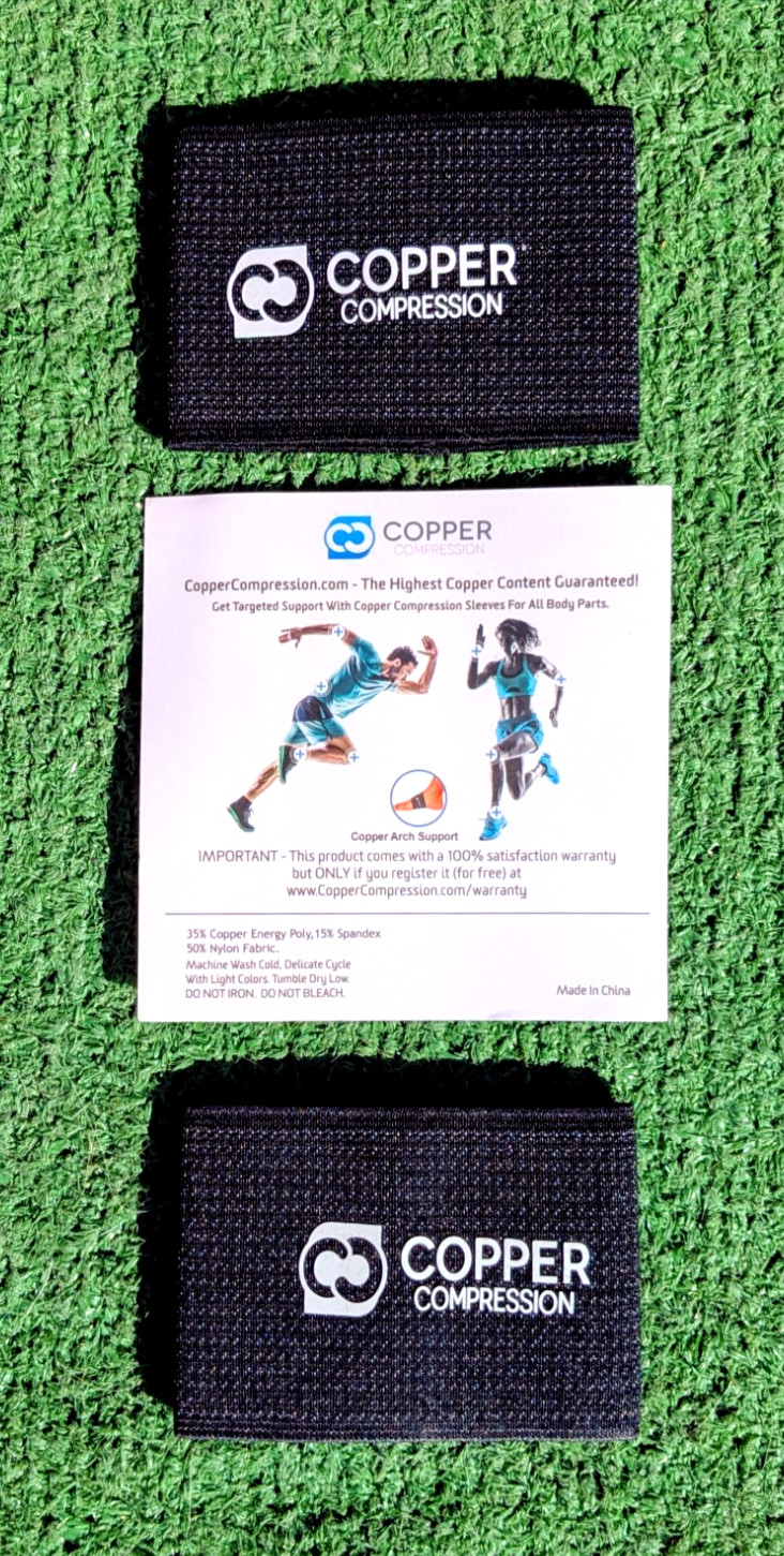 Copper Targeted Compression Padded Foot Arch Unisex Support Sleeves Pair Set NIP