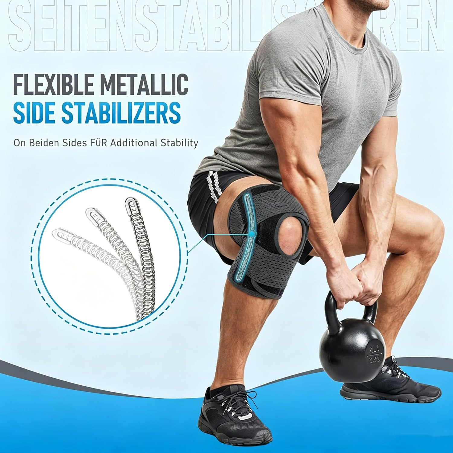 Knee Brace for Women & Men, Knee Brace for Meniscus Tear, Knee Support with Side