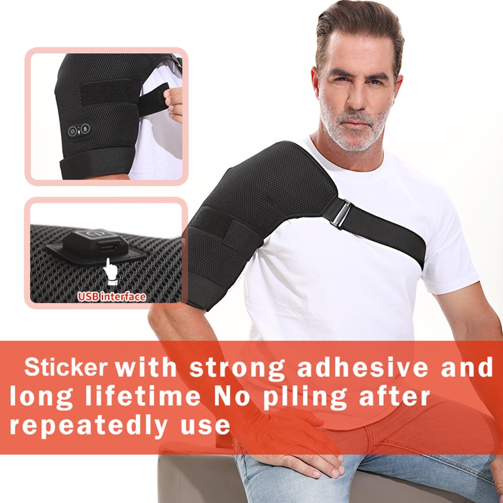 Red Light Shoulder Massager Pain Relief with 3 Vibration Modes, 3 Heating Levels