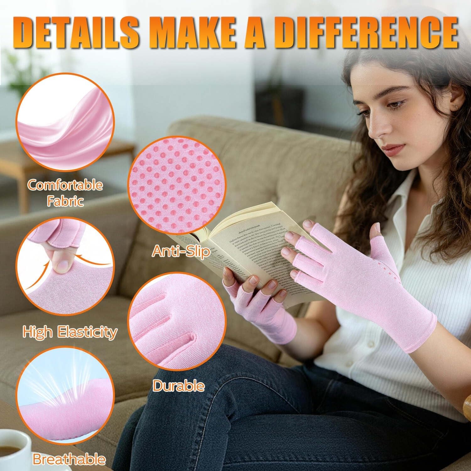Big Mango Compression Arthritis Gloves for Women Men, Hand Compression Gloves…