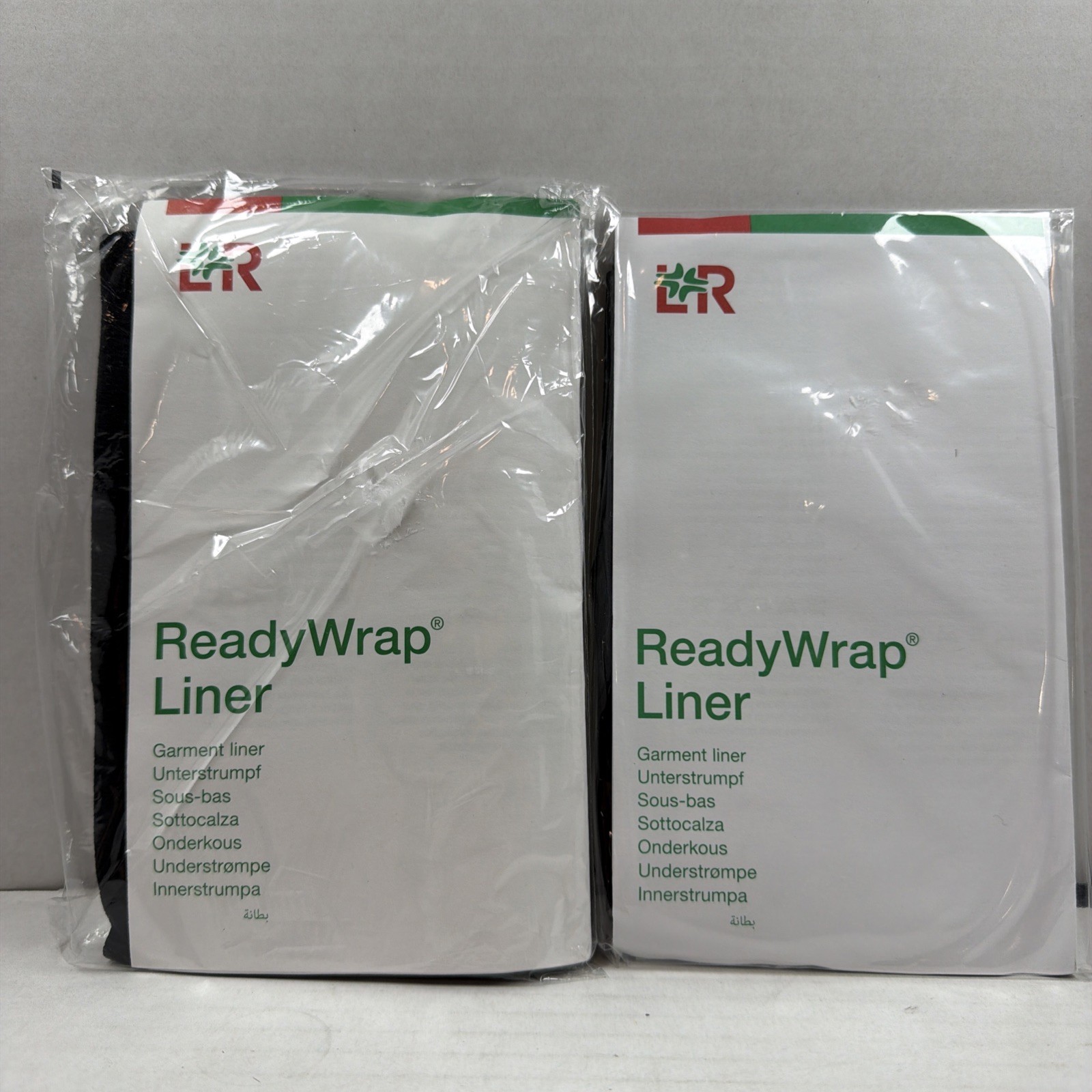 2 Pair LR ReadyWrap Liner Below Knee Black Size S M L Small Medium Large New