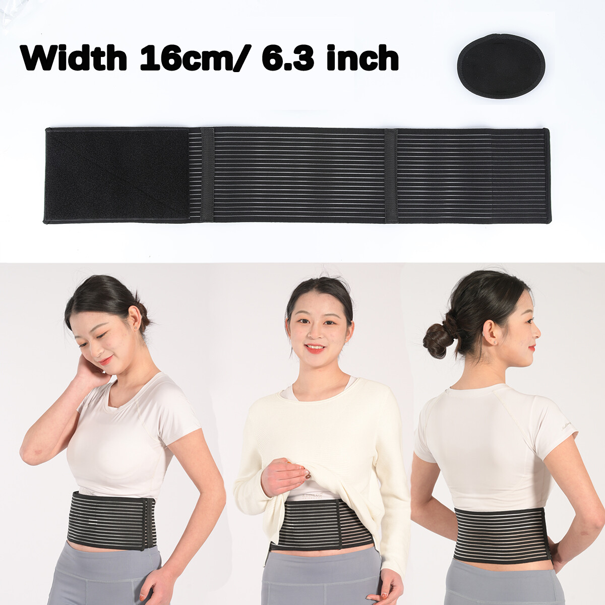 1/2x Premium Umbilical Hernia Belt 6.3″ Abdominal Binder With Hernia Support Pad