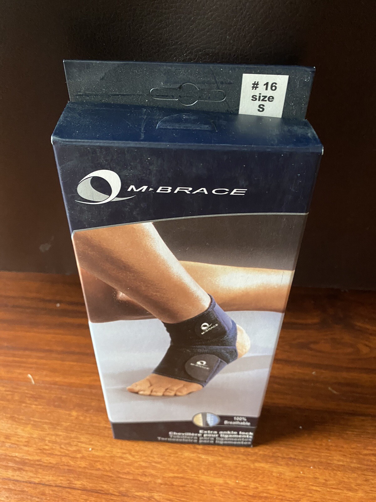 M-Brace Extra Ankle Lock Brace Ankle Support During Sports # 16 Sz S NEW