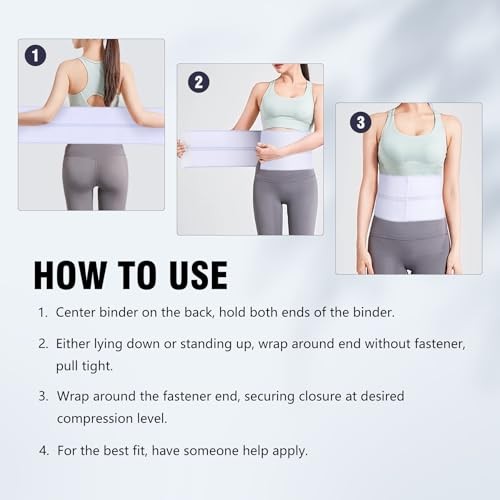 Elastic Universal Post Surgery Abdominal Binder Lower Waist Large 2 Panel – 6″