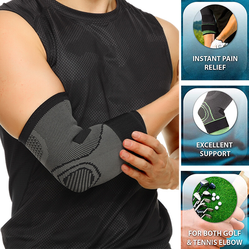 Compression Elbow Sleeve Brace Wrap Support fit Arthritis Tendonitis Pain Relief
