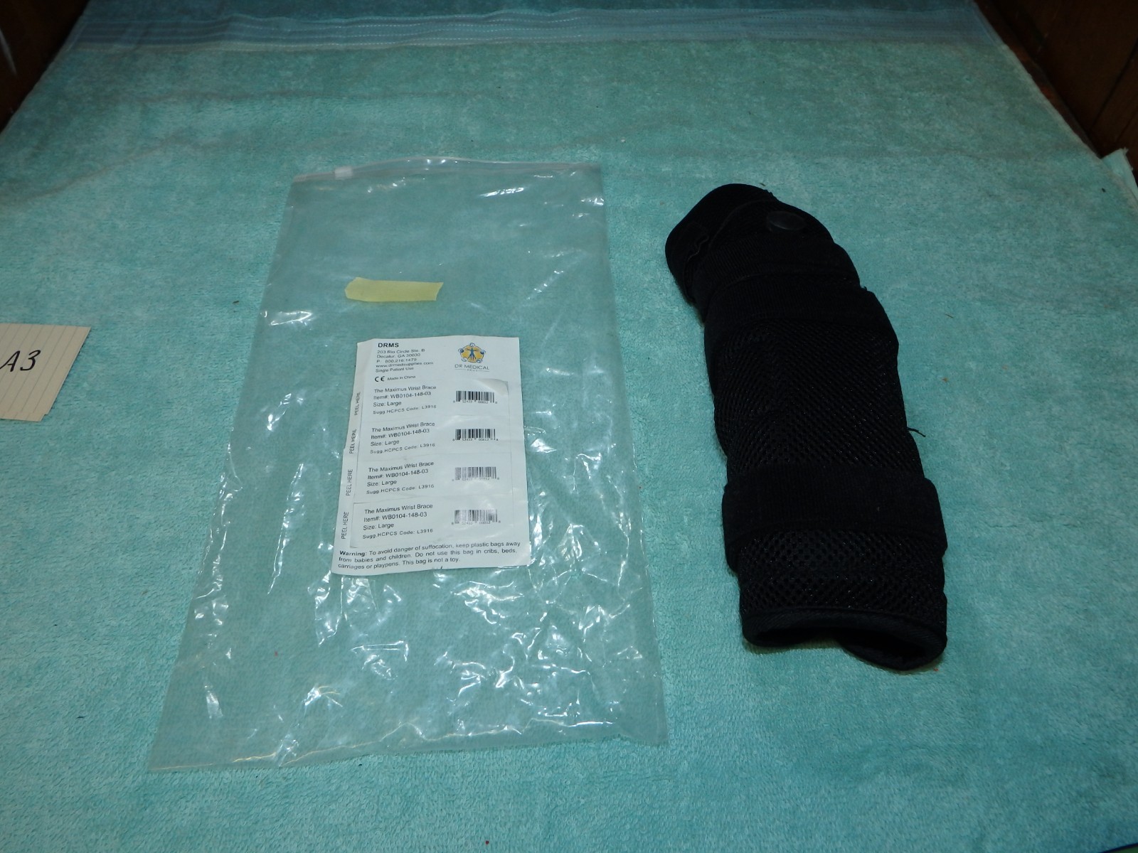 Dr Medical DRMS The Maximus Wrist Brace WB0104-148-03 Size Large
