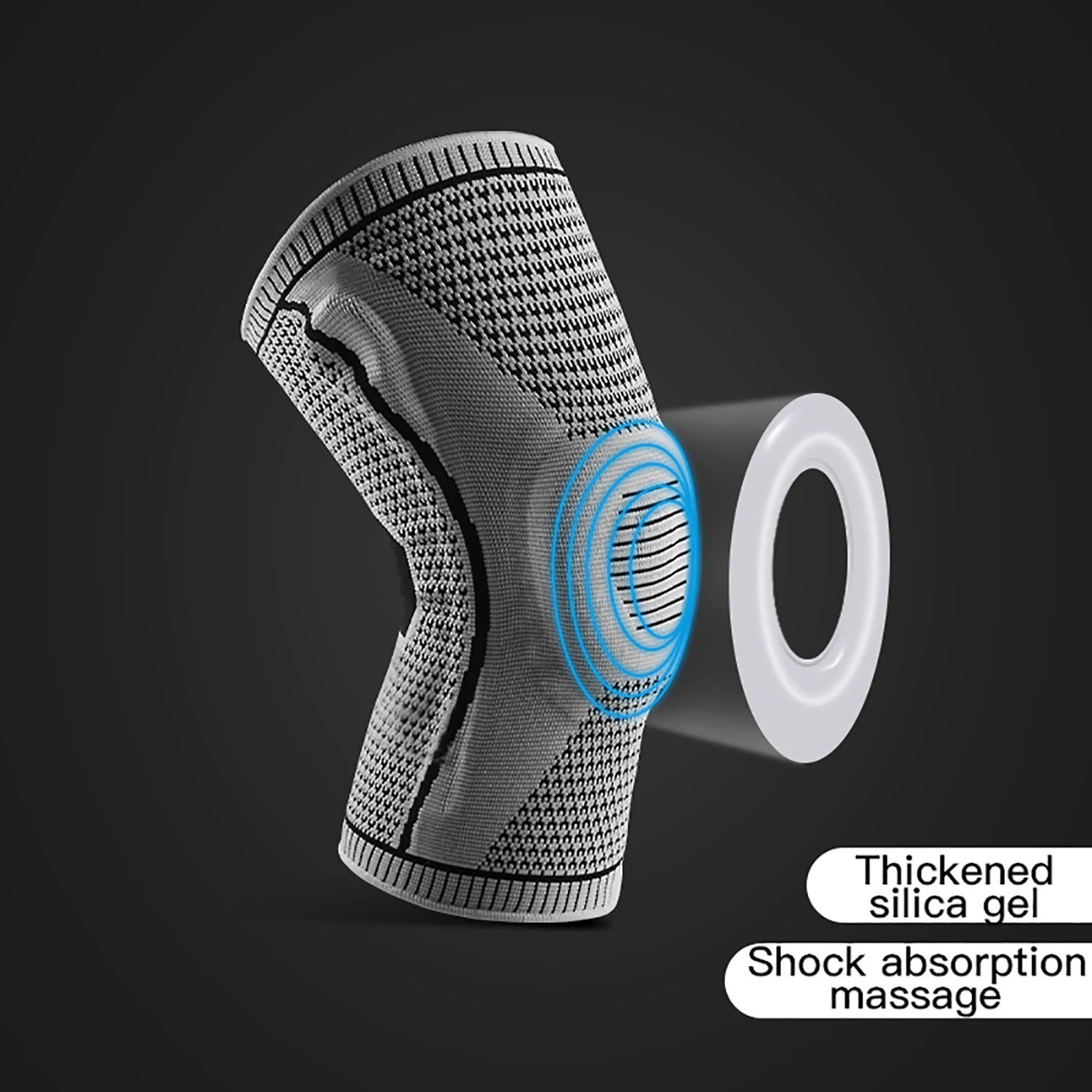 1PC Compression Knee Sleeve Support Brace For Arthritis Joint Pain Sports Gym