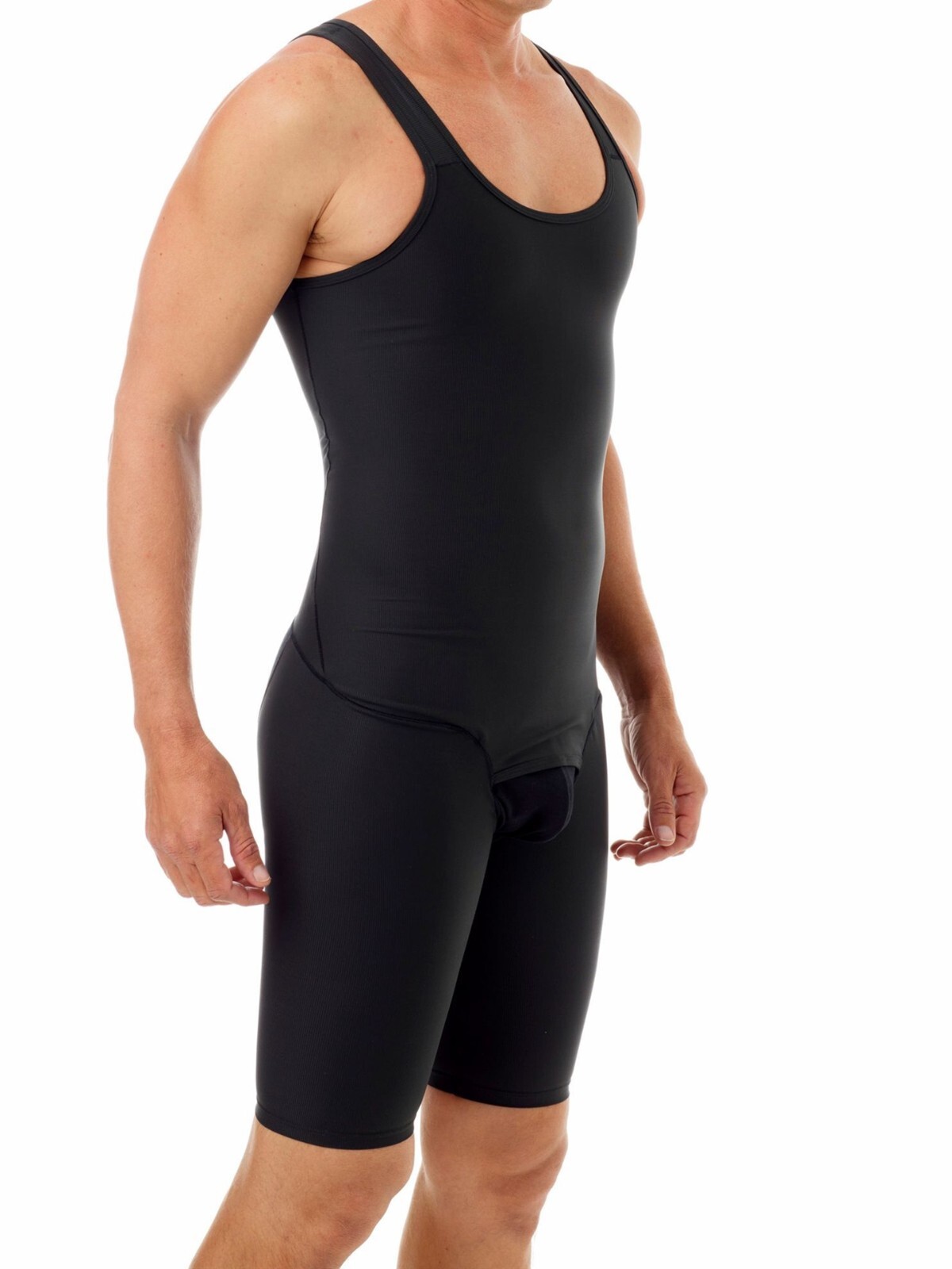 Men’s Compression Bodysuit Shaper Girdle for Gynecomastia Belly Fat/Thighs USA