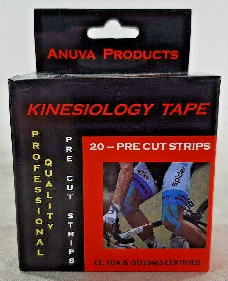 Anuva Products kinesiology tape Professional Quality 20-Pre Cut Strips