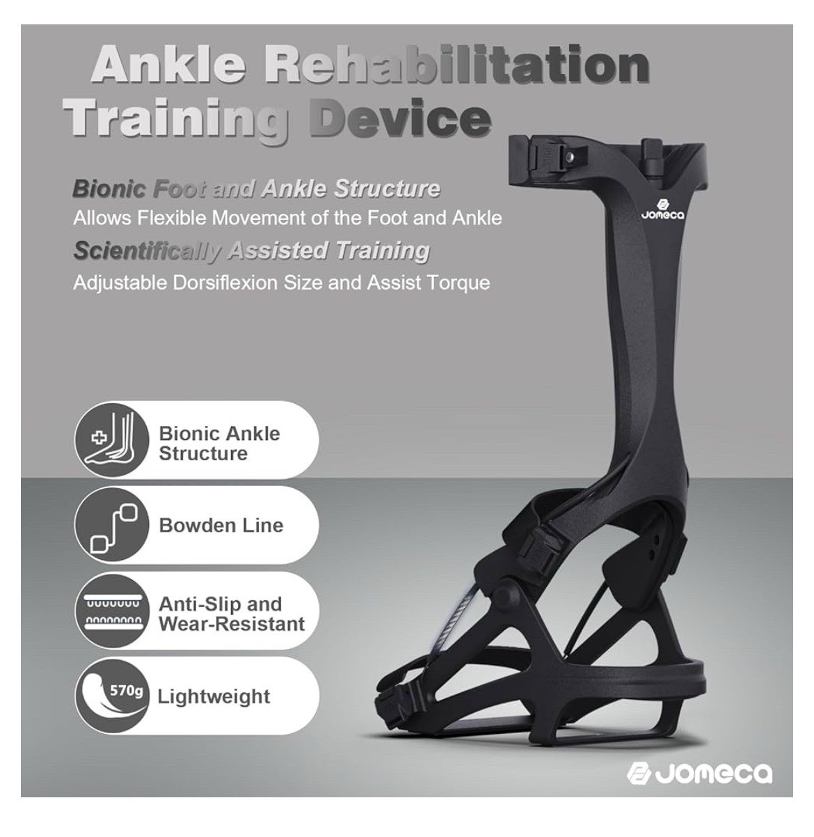 Ankle Joint Trainer Adjustable Dorsiflexion Torque for Foot Drop, Foot Varus Val