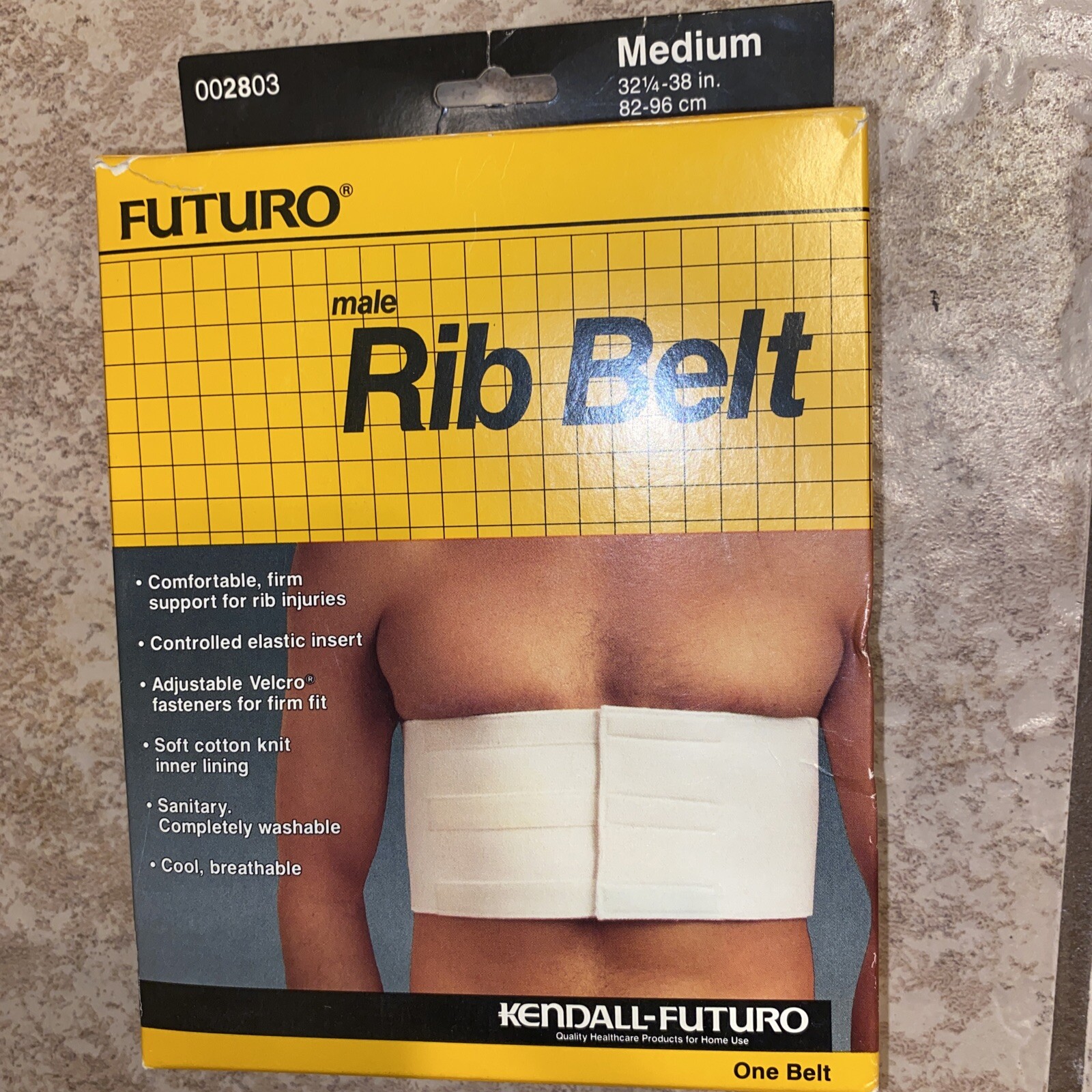 Male Rib Belt Compression Support adjustable knitted elastic Chest 32 1/4 – 38 “