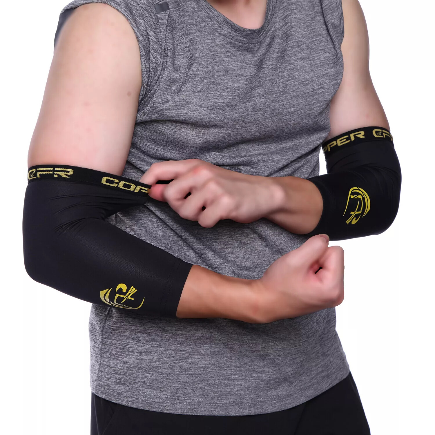 Copper Tennis Elbow Brace Support Compression Sleeves Arthritis Tendonitis Pain
