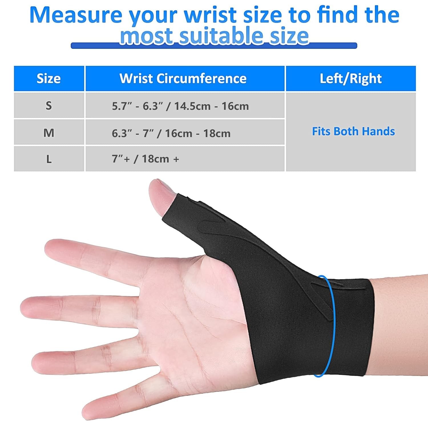 Copper Compression Thumb Wrist Brace, Stabilizer Spica Splint, Pain Relief,