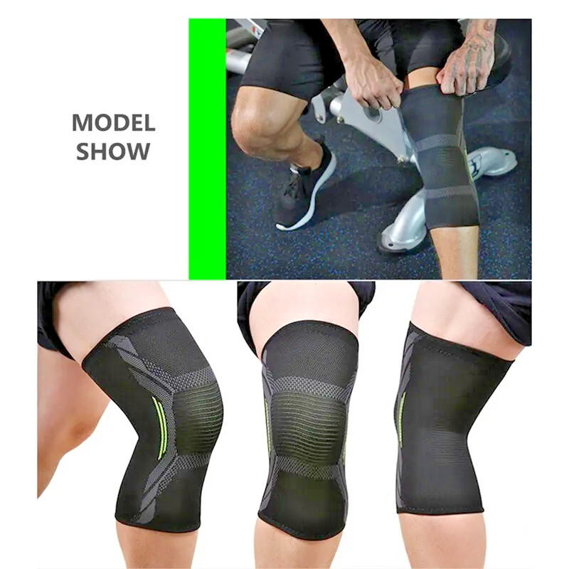 Single Knee Pad Sleeve Nylon Sports Support Running Basketball Compression Brace