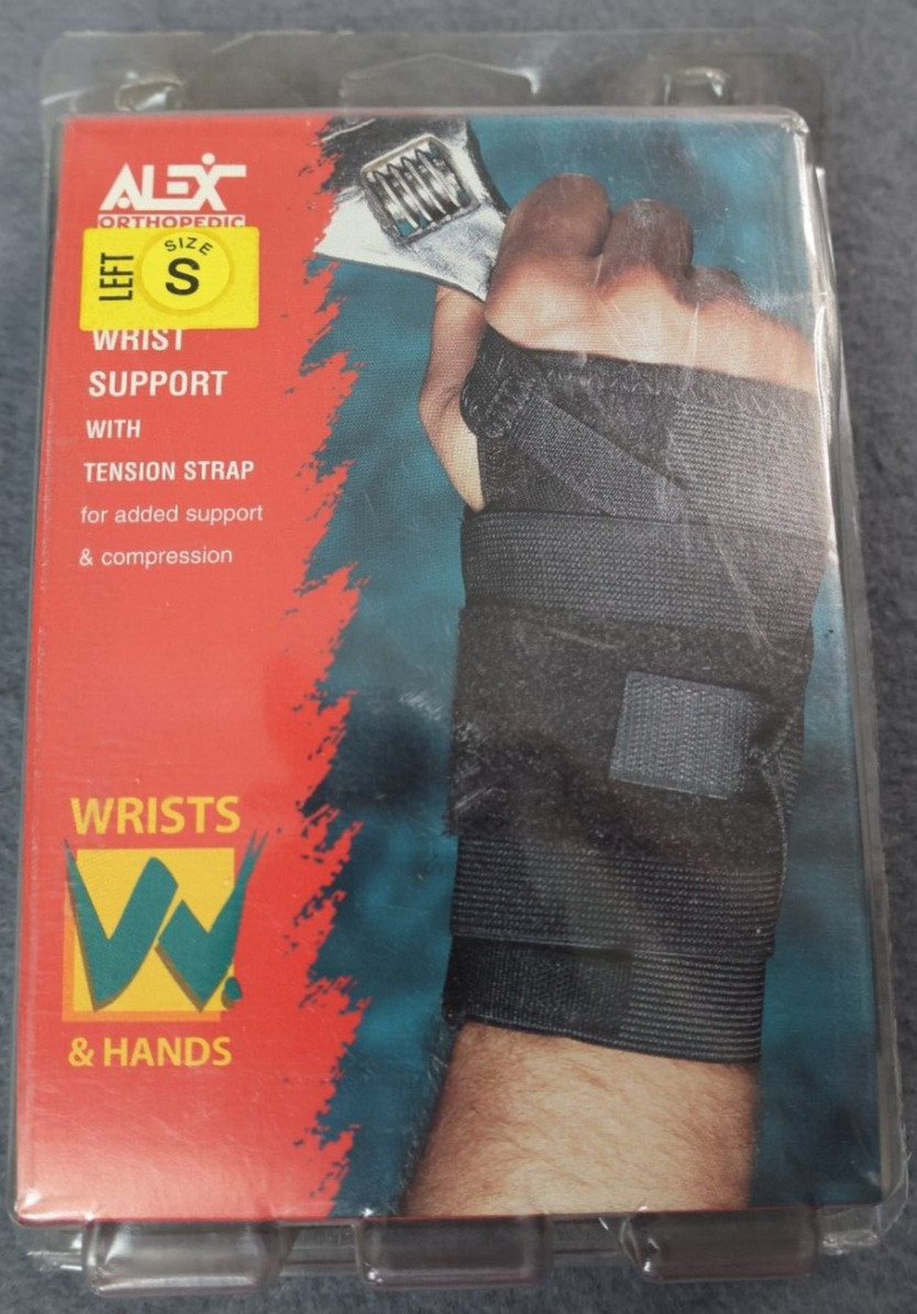 Alex Orthopedic Wrist Supports With Tension Strap Left Hand Small