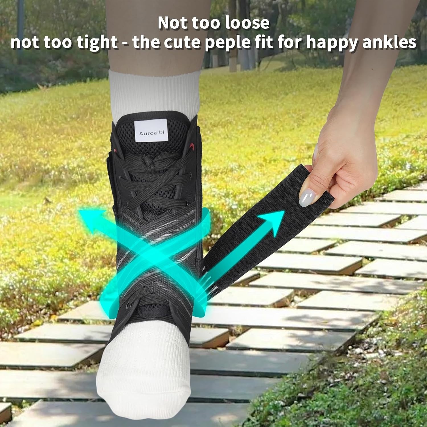 Ankle Brace for Women Men with Removable Side Splints, Lace Up Ankle Support …