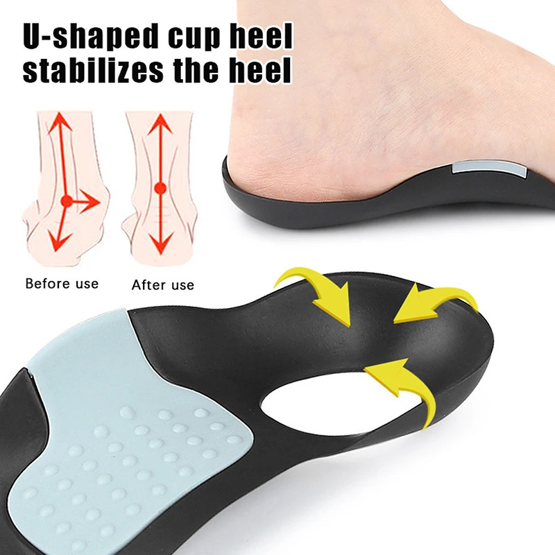 High Arch Support Insoles Non-Slip Plantar Support Pad Shock-Absorbing Foot Pads