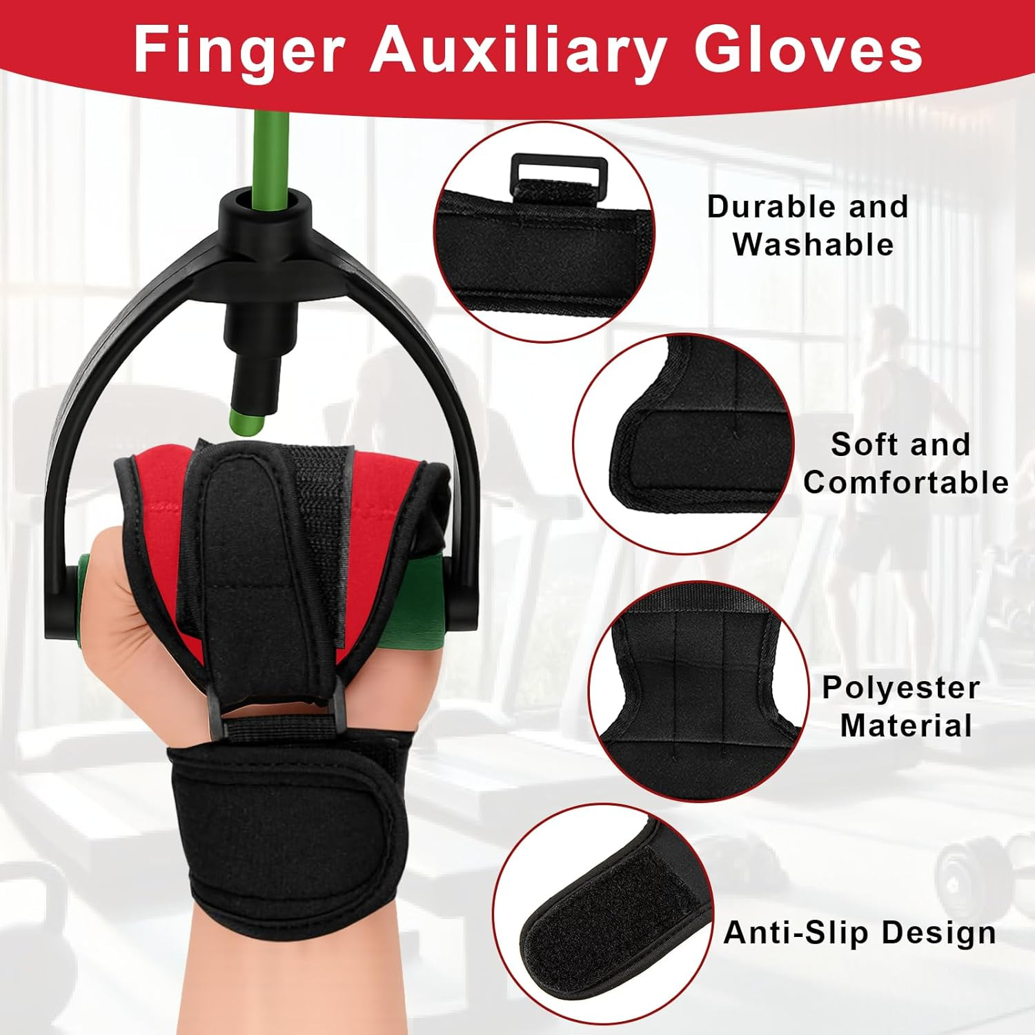 Stroke Finger Splint Brace Ability, Finger Rehabilitation Auxiliary Training Glo