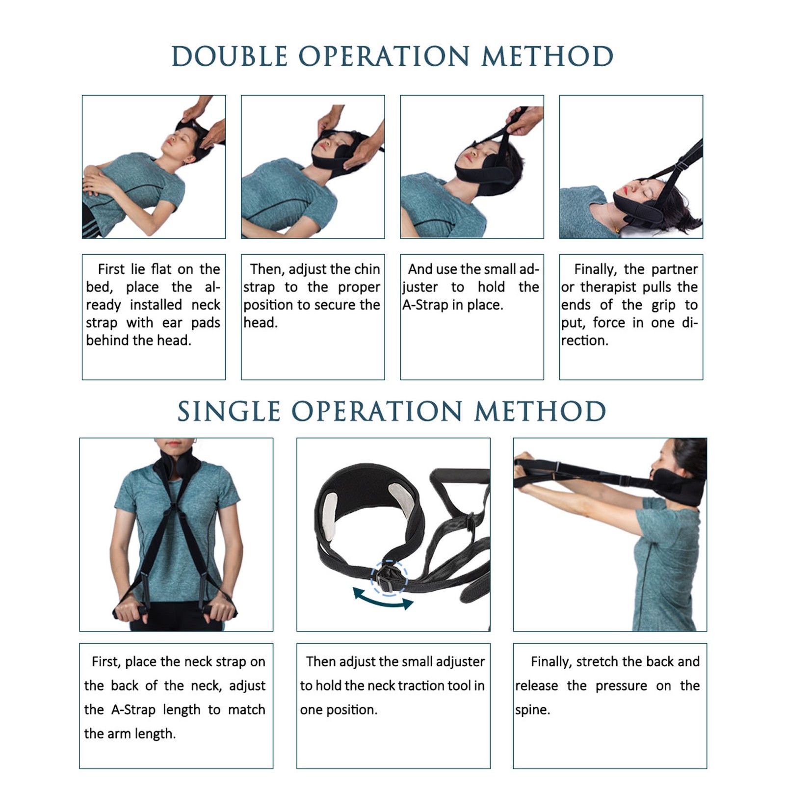 Neck Cervical Traction Strap Adjustable Neck Support For Home Use Neoprene Use