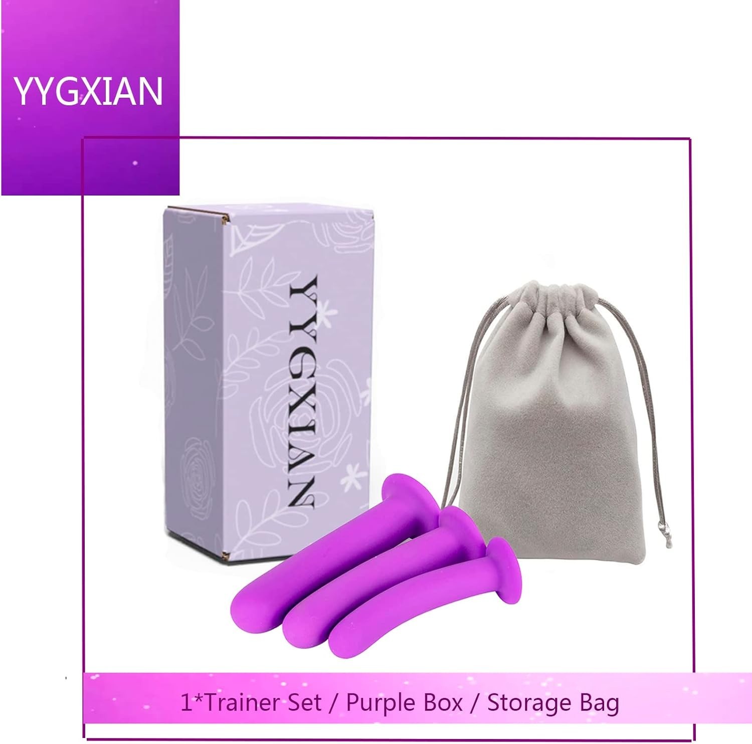 Pelvic Floor Muscle Massage Trainer Set 3 Pack Silicone for Enhanced Flexibility