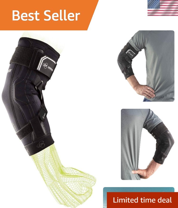 Hinged Elbow Brace II – Adjustable Support for Tommy John Injuries, X Large