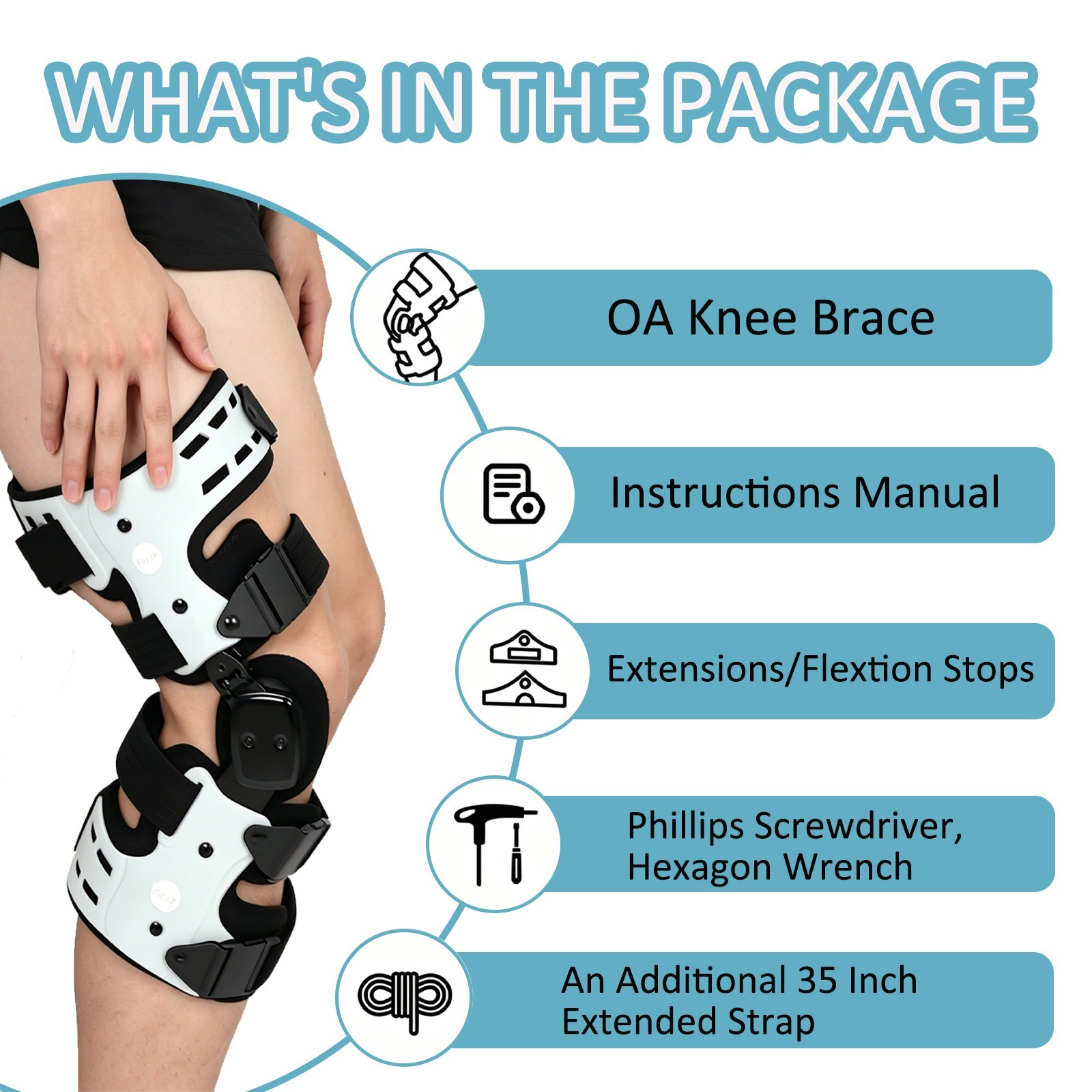 Medial Unloader Knee Brace for Osteoarthritis Pain Relief,for Men & Women