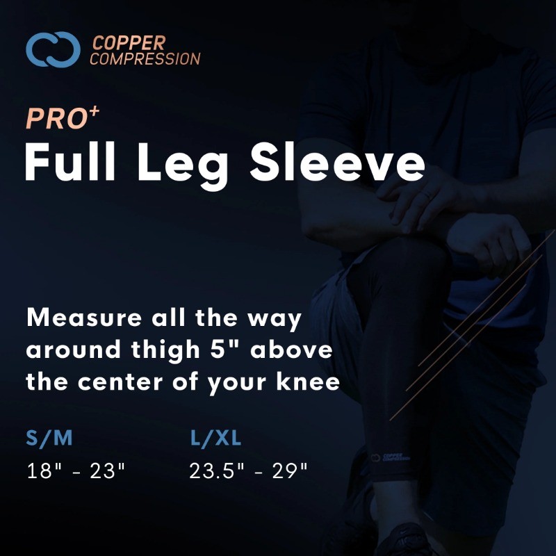 Copper Compression PRO+ Performance Leg Sleeve L-XL: Targeted Compression