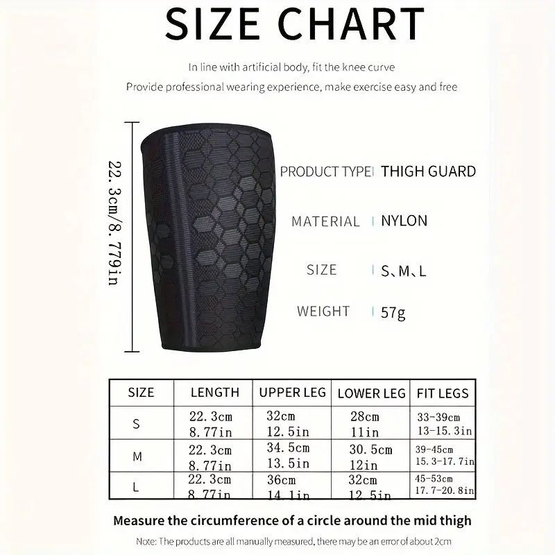 2PK Thigh Wrap Support Hamstring Compression Leg Brace Sleeve Adjustable Sport++