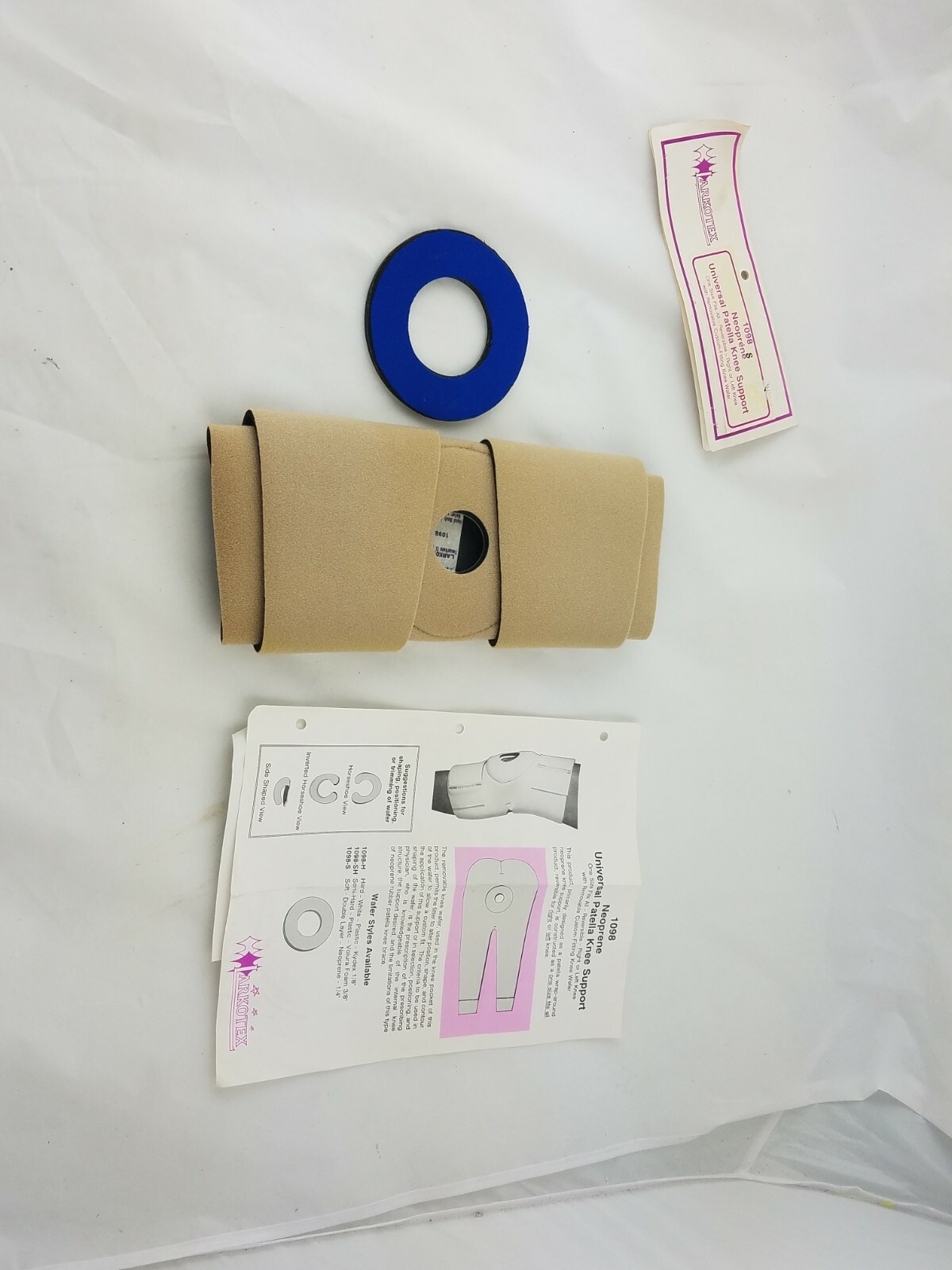Universal Knee Brace Support Patella Neoprene With Removable Wafer USA Made