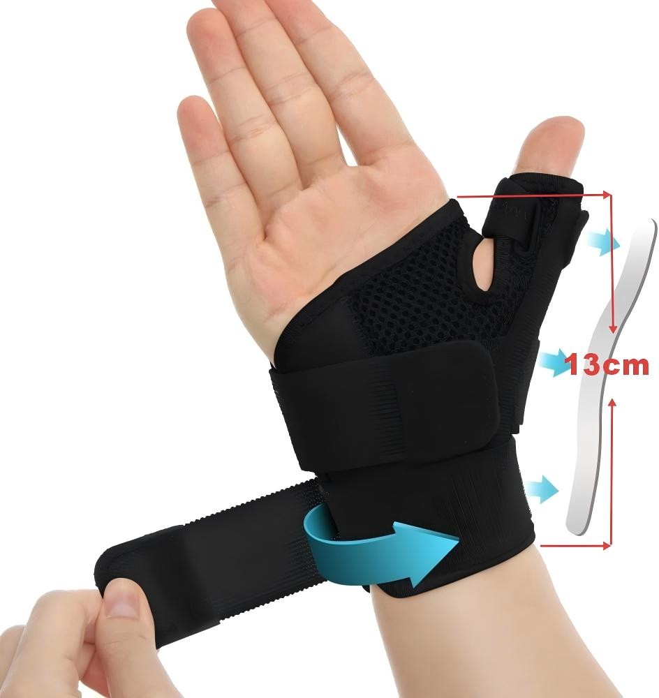 Thumb Wrist Support Brace Carpal Tunnel Sprain Splint Arthritis Left Right Black