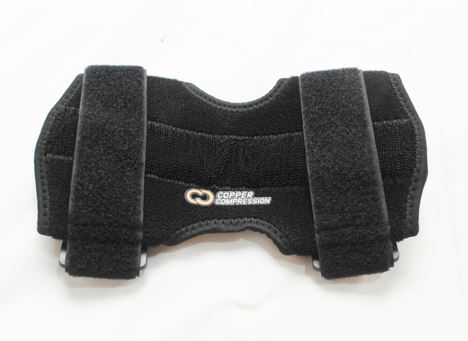 Copper Compression Adjustable Strap Plantar Support Brace CM5 Black One Size
