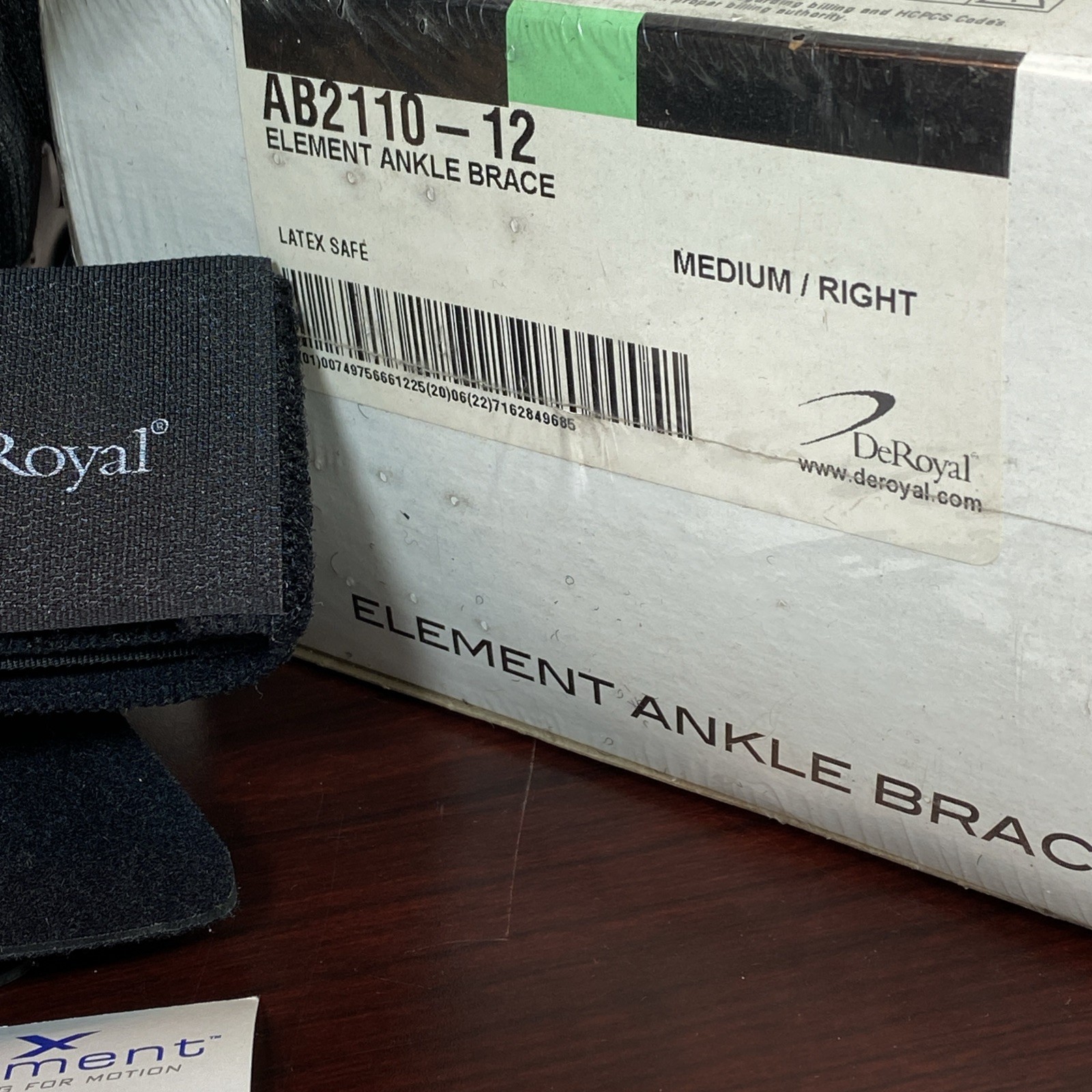 (NEW) MEDIUM RIGHT Foot DeRoyal Element Ankle Brace ELEMENT BRACING FOR MOTION