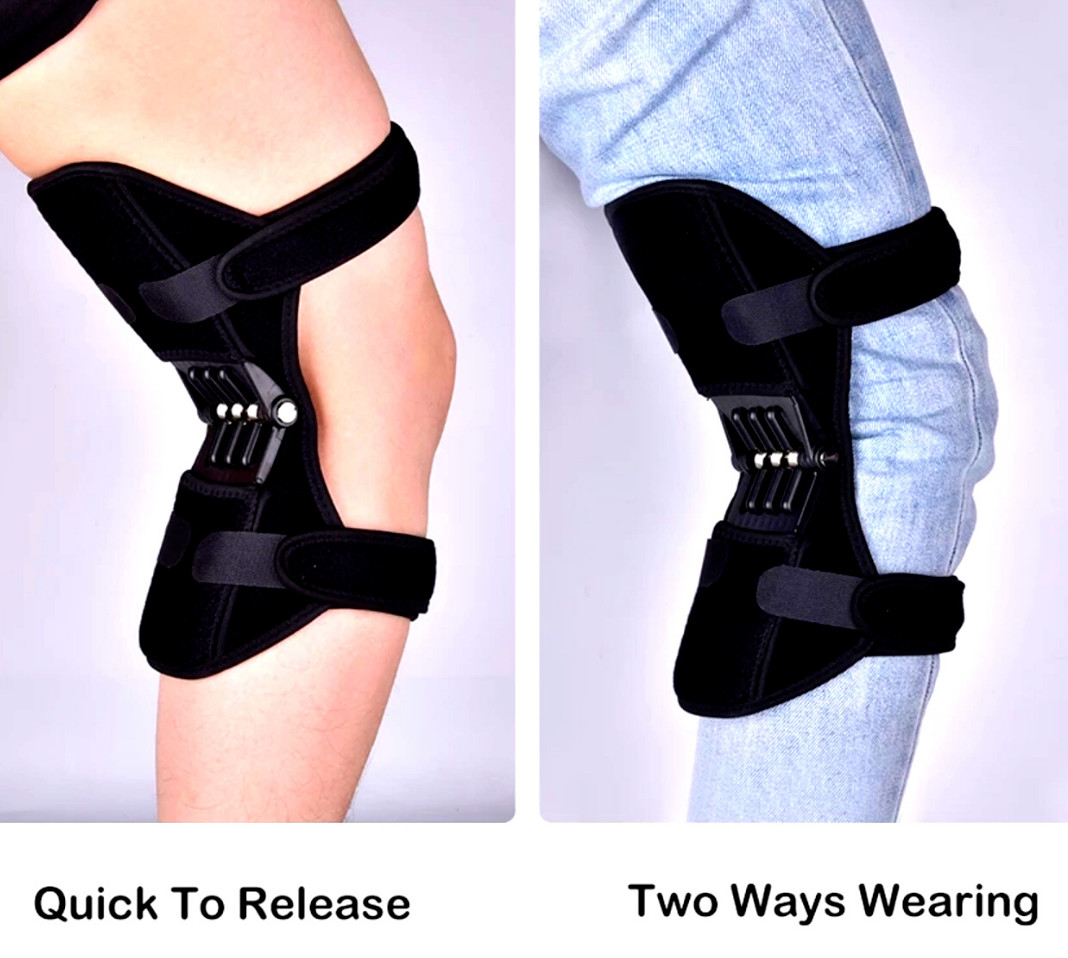 Adjustable Heavy Duty Knee Brace Support with Spring System Joint Pain Relief