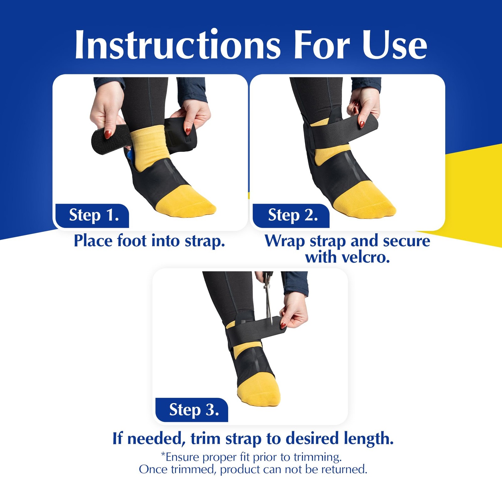 Plantar Fasciitis Air Wrap Brace Support Large Fits Men 11.5-14 Women 12.5-15