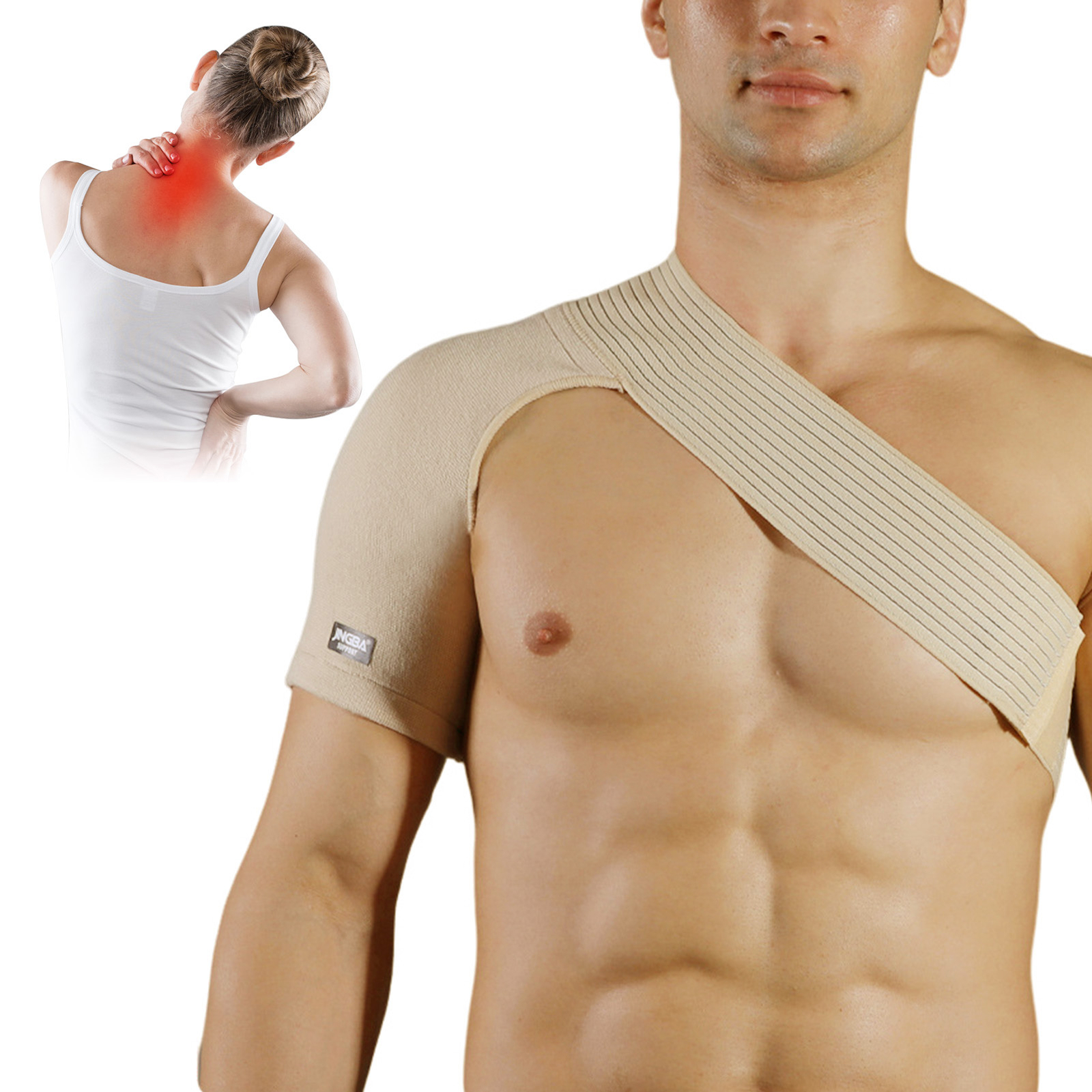 Adjustable Shoulder Brace Support Compression Strap Sports Arthritis Pain Relief