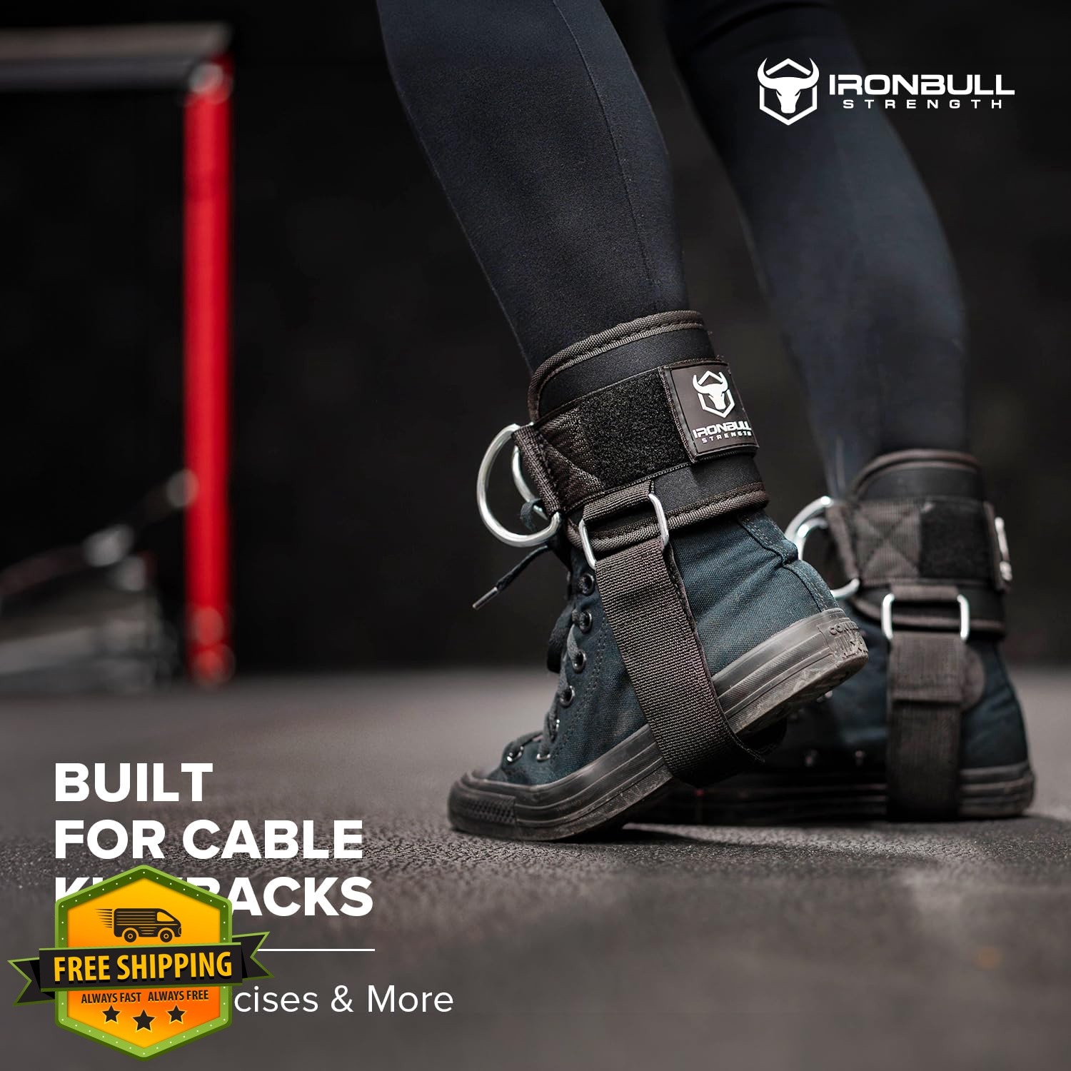 Iron Bull Strength Ankle Strap Black