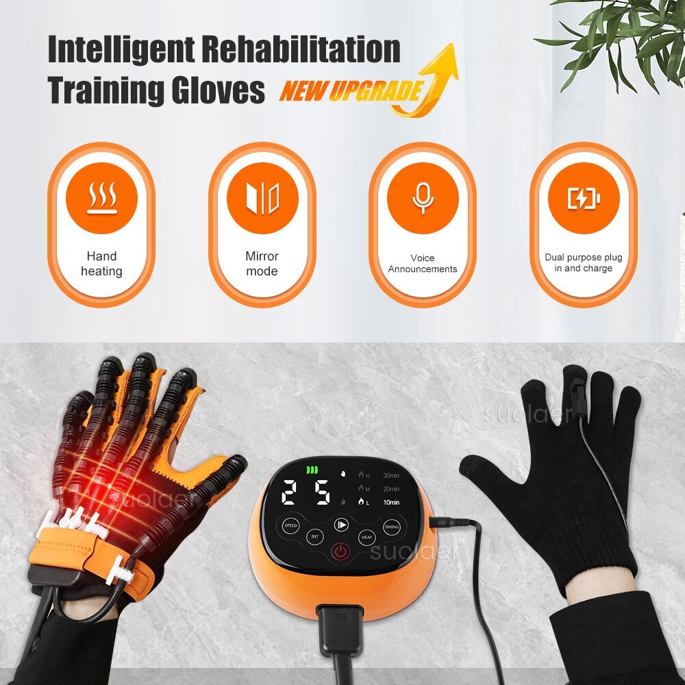 Hand Function Rehabilitation Robot Gloves Trainer for Finger Hemiplegia Recovery