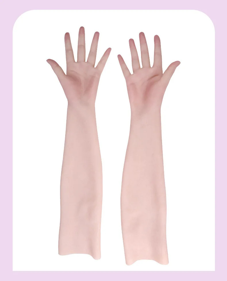 Silicone Prosthesis Hand Sleeve Highly Simulated Skin Artificial Arm Cover Scars