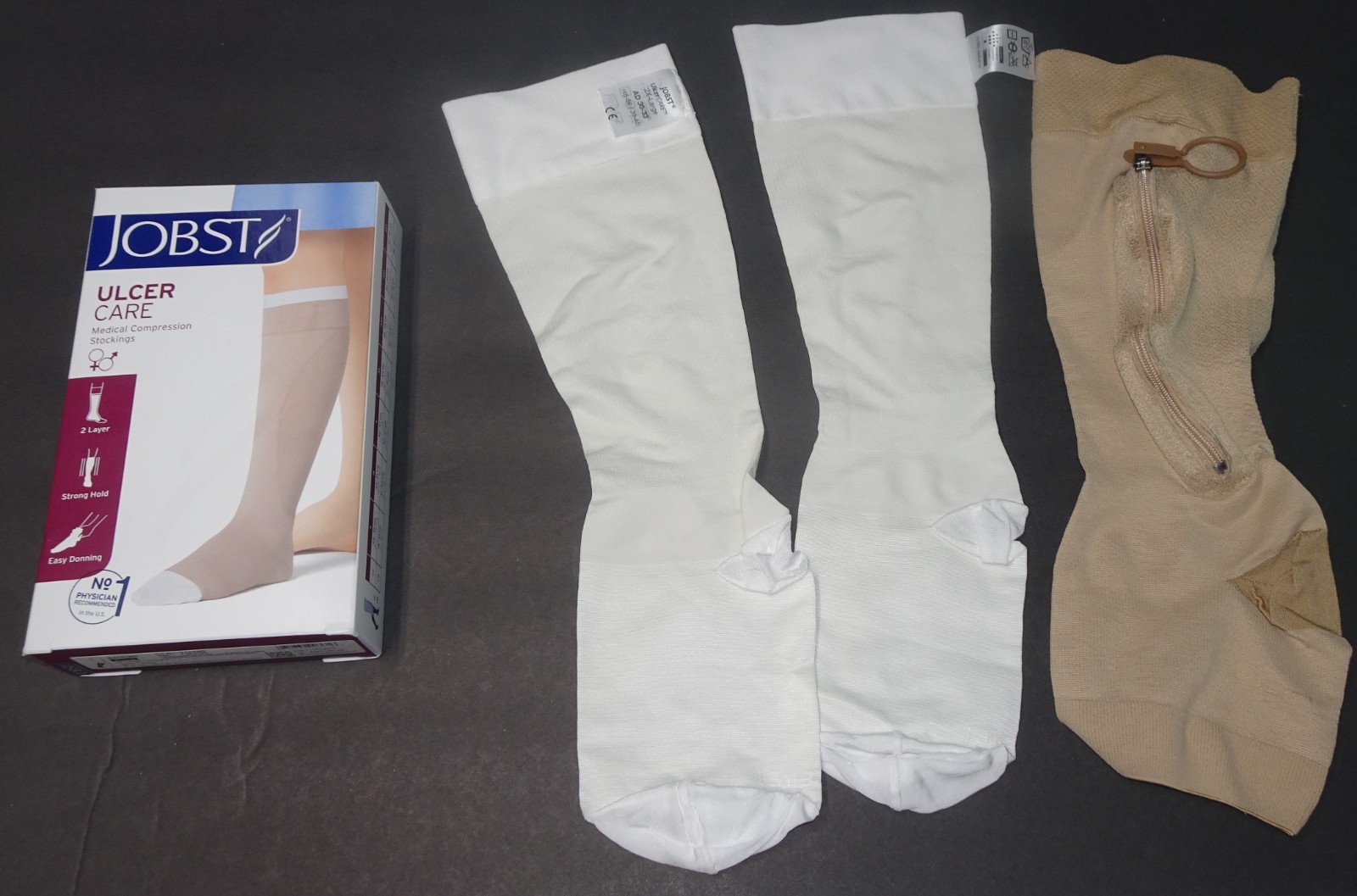 JOBST Medical compression Leg 40 mmhg 114489 2X Large Beige Knee High w/ zipper