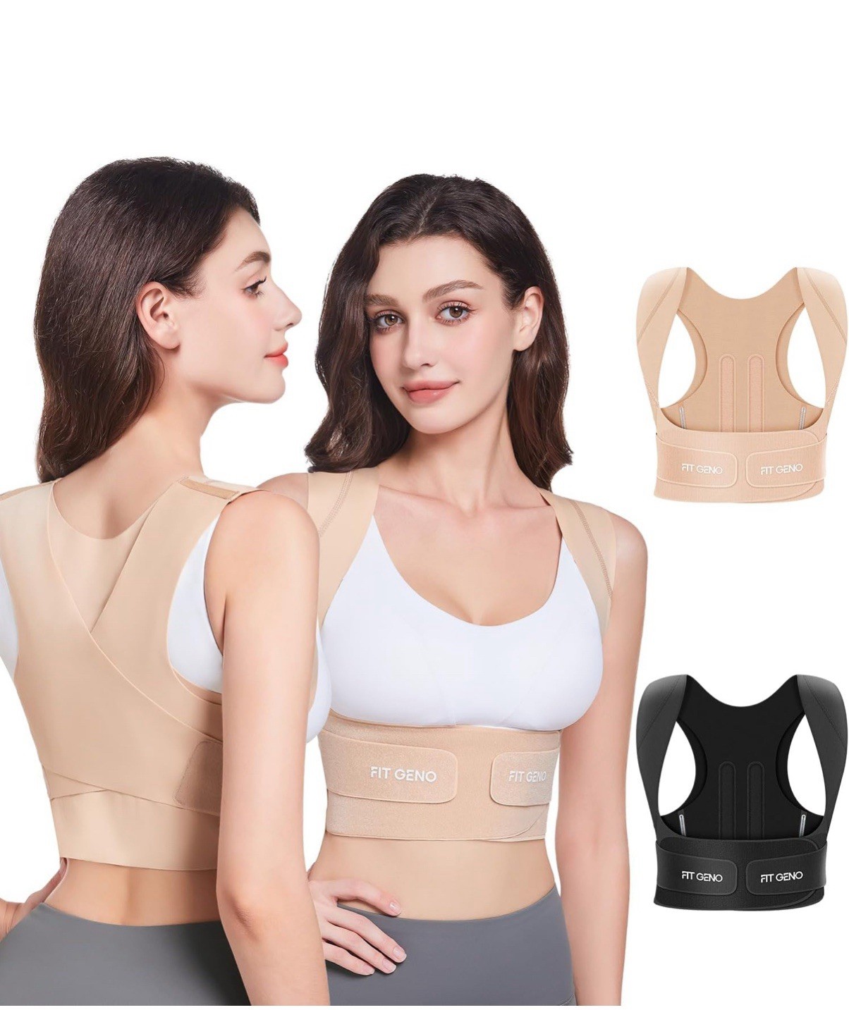 Fit Geno Posture Corrector for Women Invisilite Invisible Lightweight Back Brace
