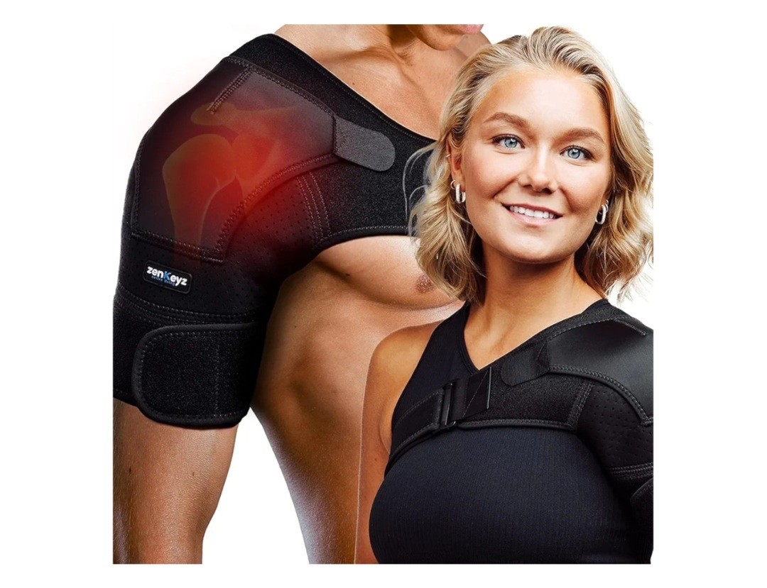 ZENKEYZ Shoulder Brace Compression & Support Unisex Black 2xL New