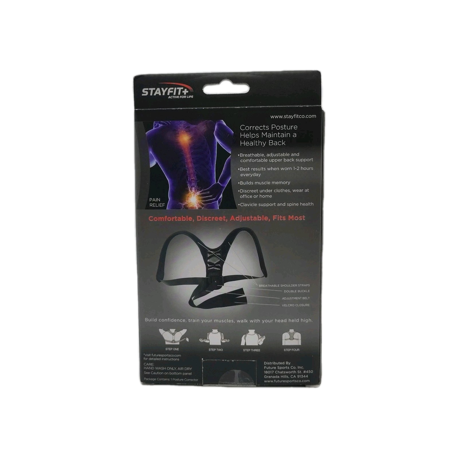 Posture Corrector Upper Back Chest Brace Adjustable Adult Back Support