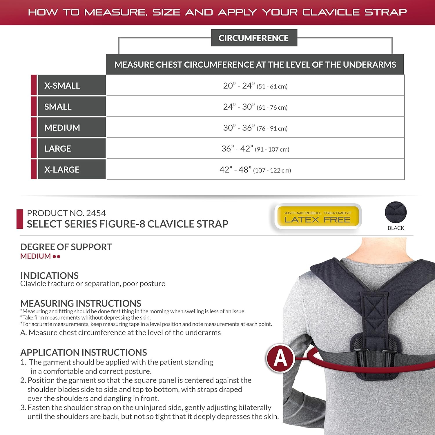 OTC Clavicle Strap, Figure-8 Style, Select Series, Small