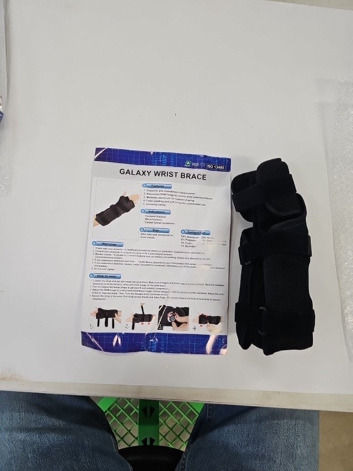 Galaxy Wrist Brace One Size Immobilizer Adjustable ISO 13485 Brand New