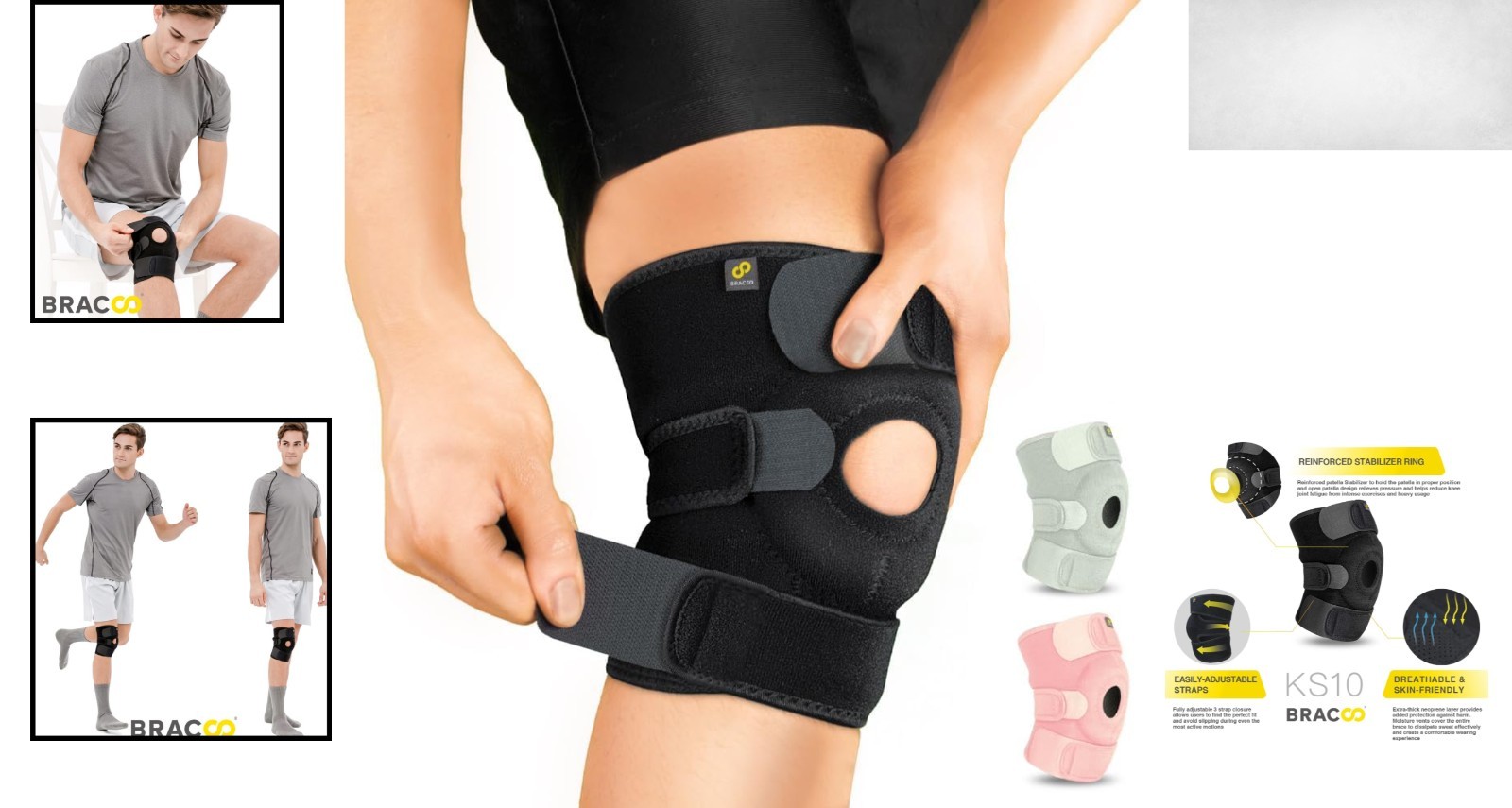 Customizable Open-Patella Knee Brace with Stabilizer Ring – Perfect for Sports