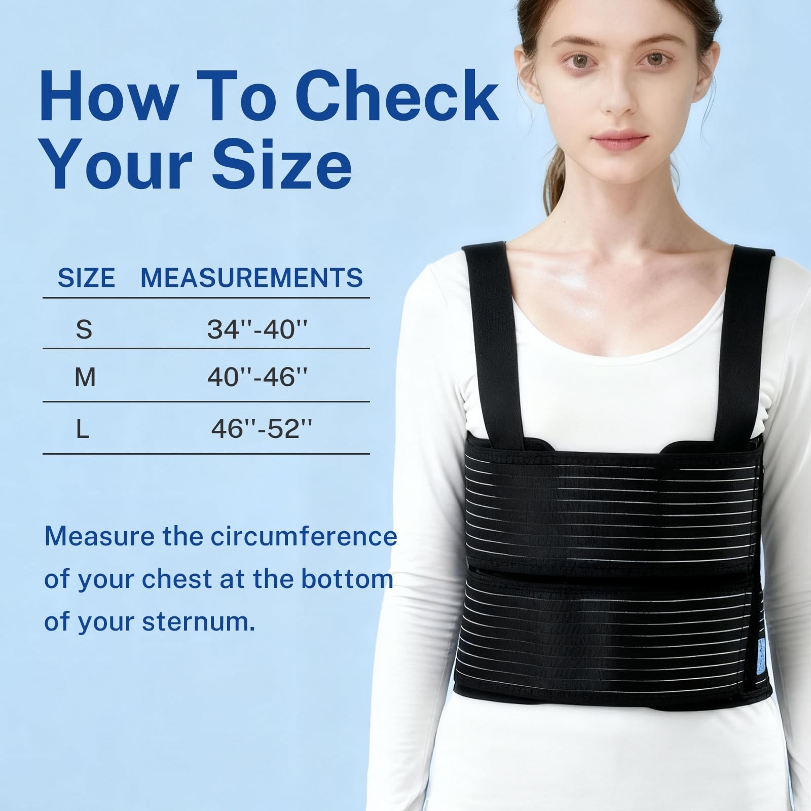 Rib Injury Chest Binder Brace for Cracked Ribs – Rib Support Brace for Women …