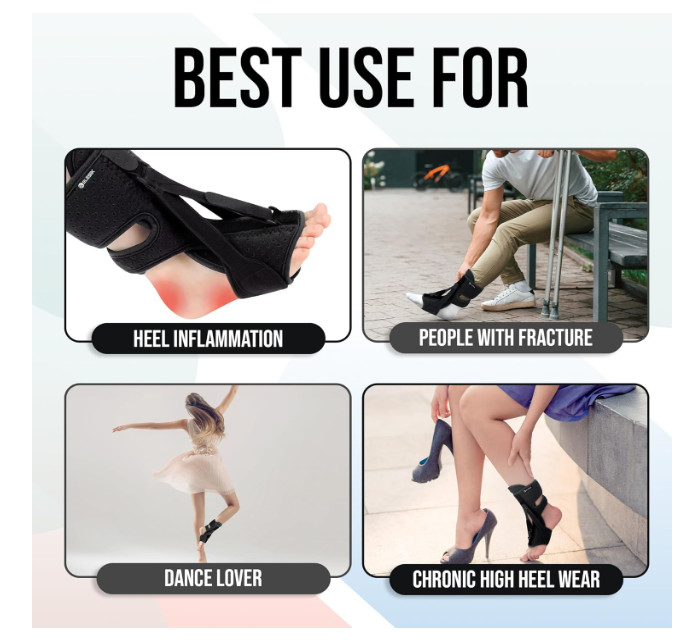 Plantar Fasciitis Night Splint and Brace, Upgraded Planters Facetious Relief, Fo