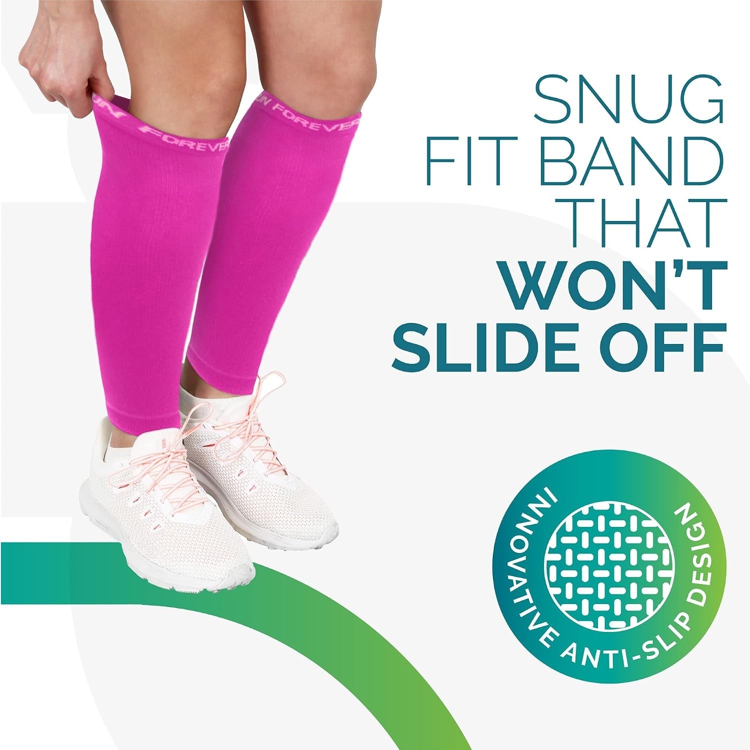 Breathe Easy with our 20-30 mmHg Calf Compression Sleeves for Running & Fitness